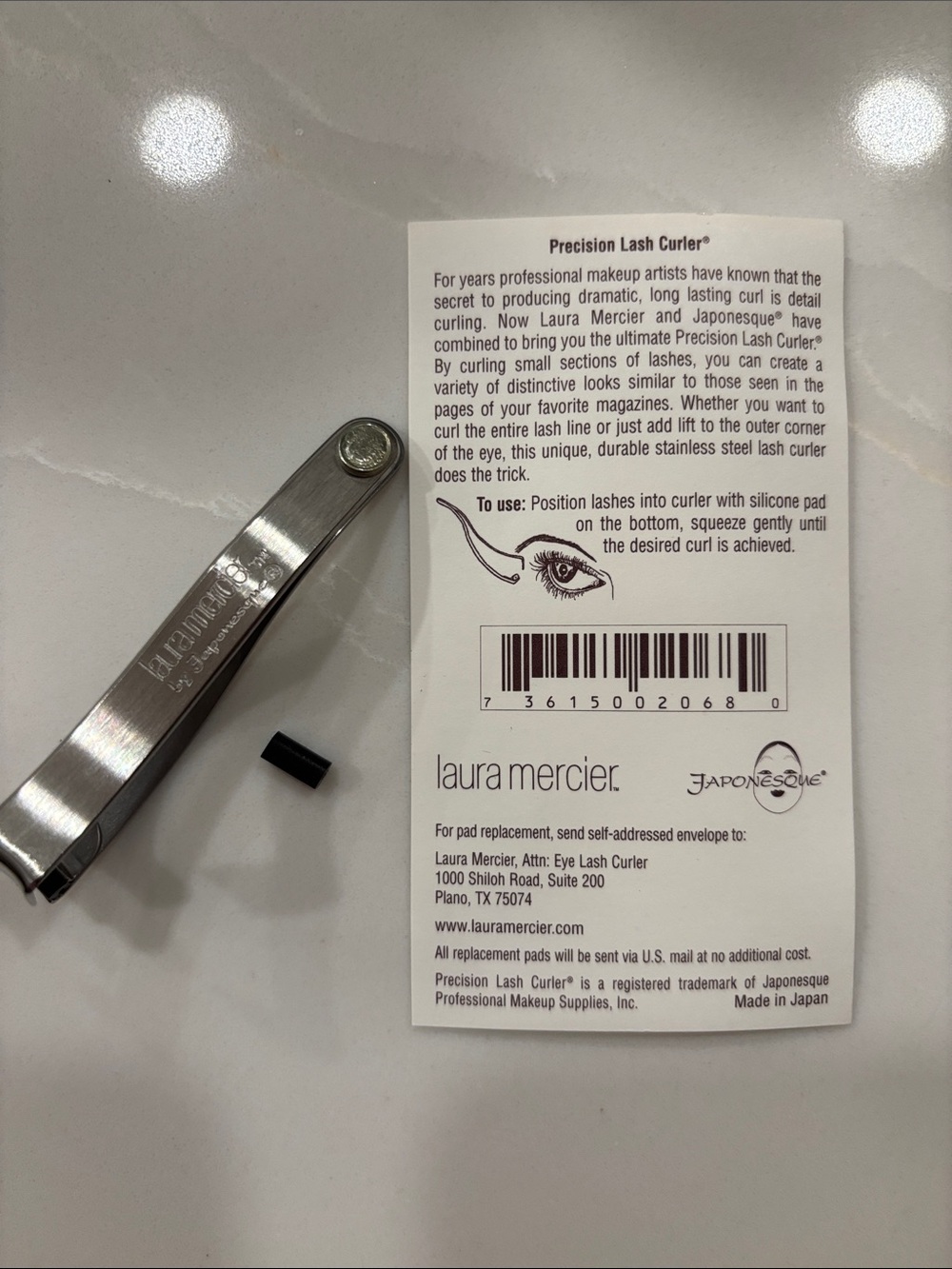 laura mercier Stainless Steel eye Lash Curler - Silver by Japanesque